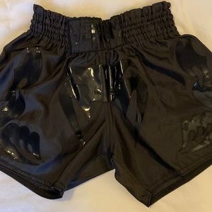 COPY - Venum Muay Thai boxing shorts. Black on black, like new, size large.